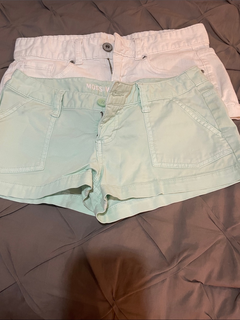 2 pack Mossimo Supply Co. Mint Green and white High-Waist Women’s Shorts